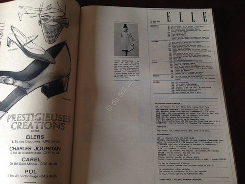 ELLE FRANCE Rivista Magazine 13 Maggio 1965 n.1012 Delon Burton …