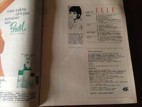 ELLE FRANCE Rivista Magazine 15 Luglio 1965 n.1021 Pascale Petit