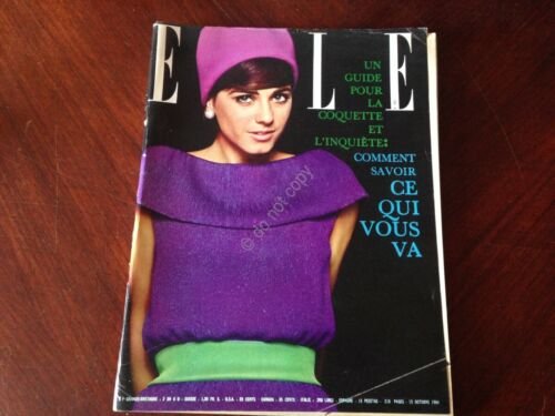 ELLE FRANCE Rivista Magazine 15 Ottobre 1964 n.982 Taylor Burton