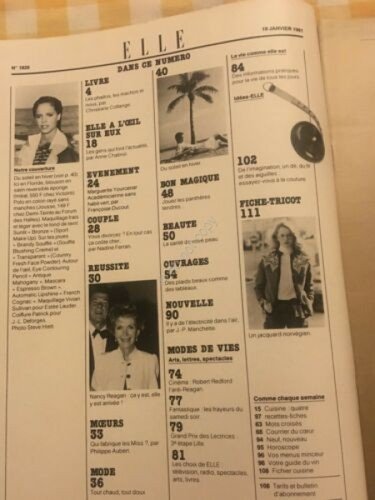 ELLE FRANCE Rivista Magazine 19 Gennaio 1981 n.1828 Nancy Reagan | Immagine Gallery 2