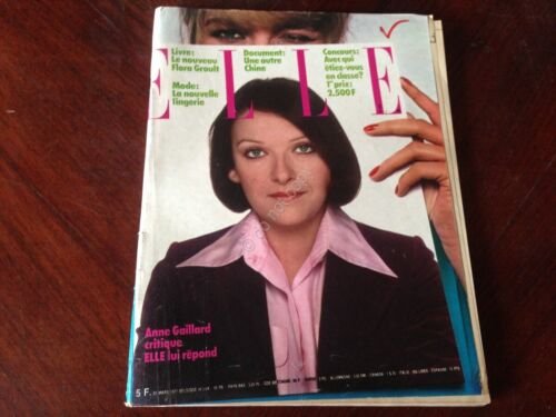 ELLE FRANCE Rivista Magazine 21 Marzo 1977 n.1628 Anne Gaillard