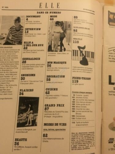 ELLE FRANCE Rivista Magazine 23 Febbraio 1981 n.1833 Vittorio Gassman | Immagine Gallery 2