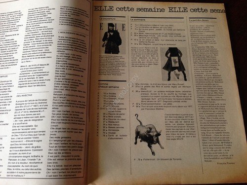 ELLE FRANCE Rivista Magazine 3 Gennaio 1977 n.1617 Comencini Marthe …