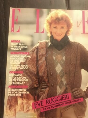 ELLE FRANCE Rivista Magazine 5 Gennaio 1981 n.1826 Normqn Mayler