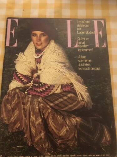 ELLE FRANCE Rivista Magazine 7 Ottobre 1974 n.1503 Brigitte Bardot