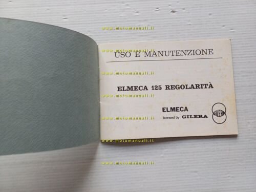 Elmeca-Gilera 125 Regolarit 1976 manuale uso manutenzione libretto originale
