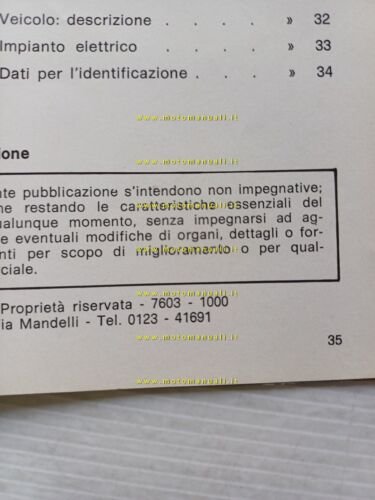 Elmeca-Gilera 125 Regolarit 1976 manuale uso manutenzione libretto originale