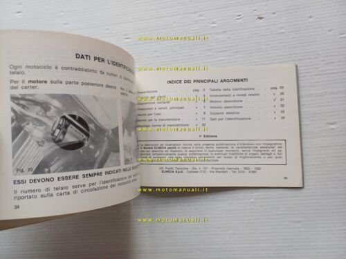 Elmeca-Gilera 125 Regolarit 1976 manuale uso manutenzione libretto originale
