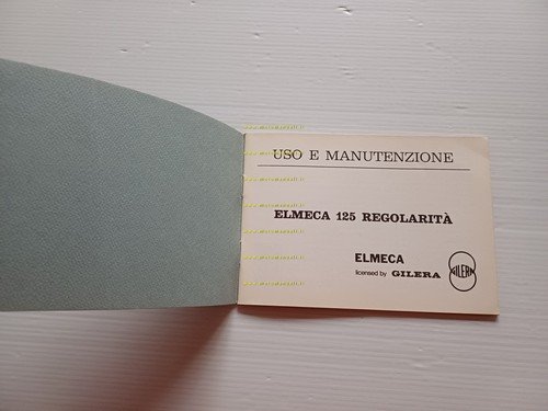 Elmeca-Gilera 125 Regolarità 1976 manuale uso manutenzione libretto originale