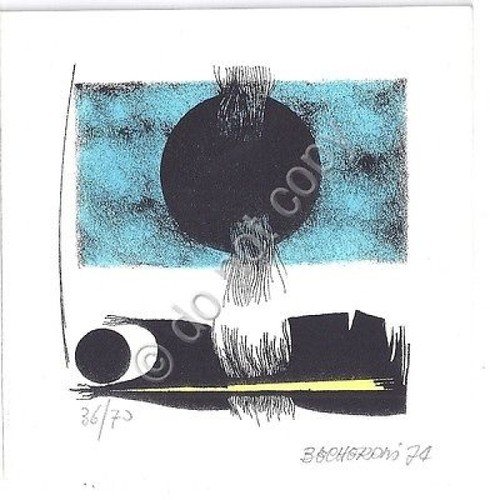 Elvio Becheroni - Piccola stampa numerata - 1974 - firmata … | Immagine principale