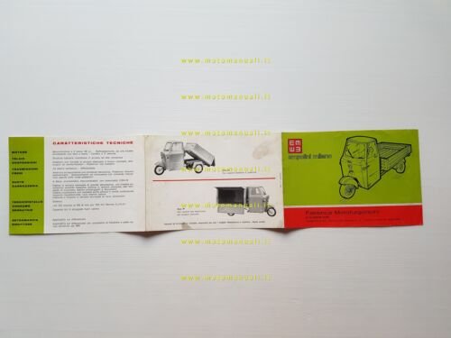 Empolini produzione motocarri 50 depliant originale italiano
