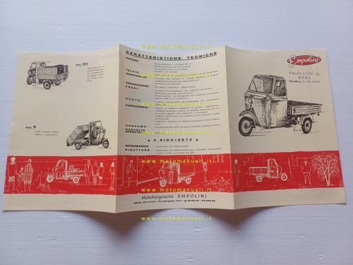 Empolini produzione motocarri depliant anni 70 italiano originale