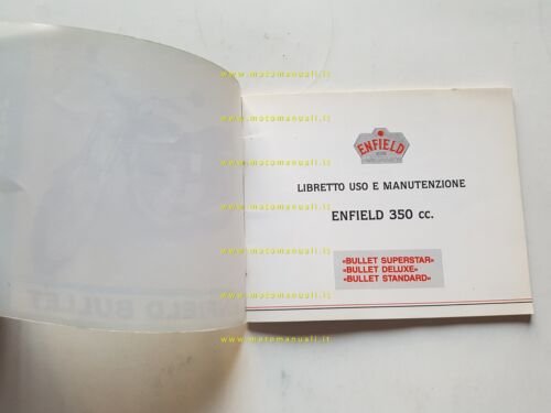 Enfield Bullet 350 1990 manuale uso manutenzione italiano originale