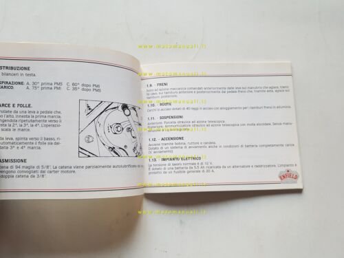 Enfield Bullet 350 1990 manuale uso manutenzione italiano originale