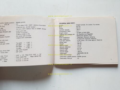 Enfield Bullet 350 manuale uso manutenzione originale