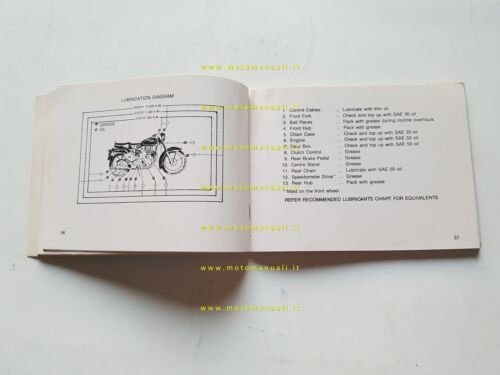 Enfield Bullet 350 manuale uso manutenzione originale