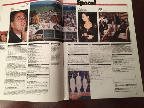 Epoca Rivista Magazine n. 2016 Maggio 1989