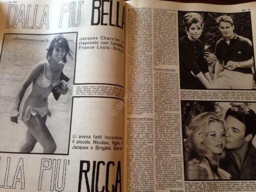 EVA Rivista Magazine 24 Settembre 1964 N.38 Bardot Jacques Charrier