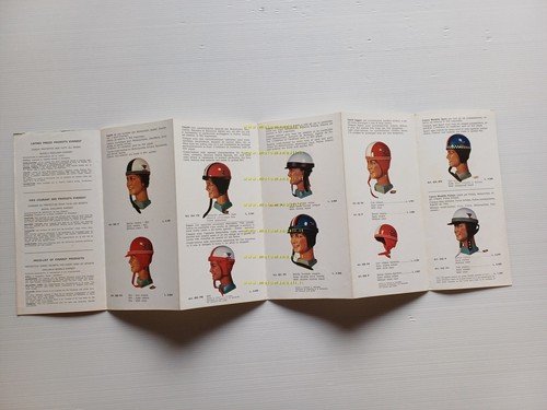 Everest catalogo produzione caschi moto 1962 depliant italiano originale