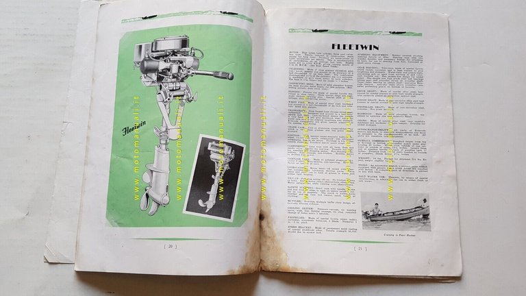 Evinrude 1929 produzione motori fuoribordo originale USA depliant