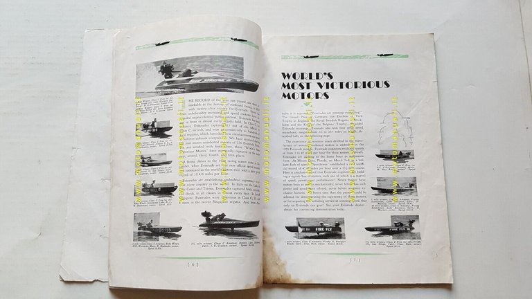 Evinrude 1929 produzione motori fuoribordo originale USA depliant