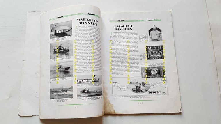 Evinrude 1929 produzione motori fuoribordo originale USA depliant