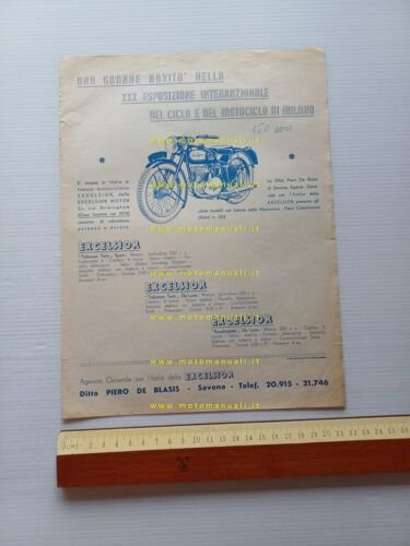 Excelsior Talisman Twin 250 1952 depliant italiano originale