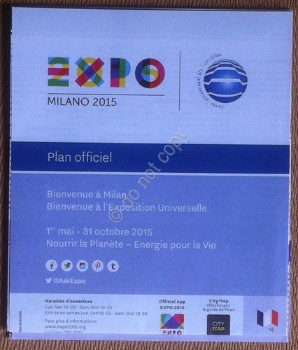 Expo Milano 2015 - Piantina dell'esposizione in lingua Francese