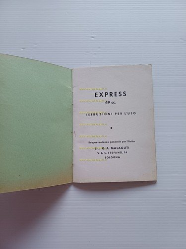 Express 49 anni 50 manuale uso manutenzione libretto italiano originale