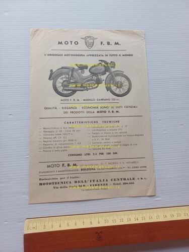 F.B.M. Gabbiano 125 anni 50 depliant italiano originale