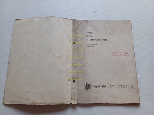 F.lli Forni mozzi freno moto catalogo generale anni 50