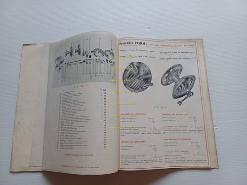 F.lli Forni mozzi freno moto catalogo generale anni 50