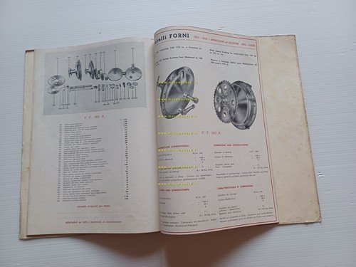 F.lli Forni mozzi freno moto catalogo generale anni 50