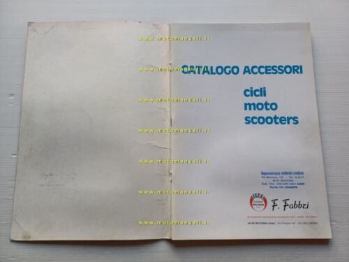 Fabbri catalogo generale accessori Vespa Ciao ciclomotori moto 1986 originale