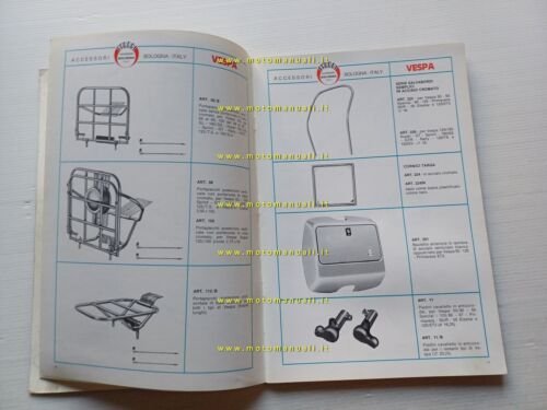 Fabbri catalogo generale accessori Vespa Ciao ciclomotori moto 1986 originale