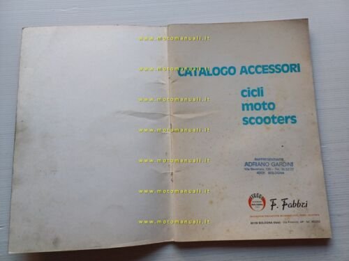 Fabbri catalogo generale accessori Vespa Ciao ciclomotori moto 1987 originale
