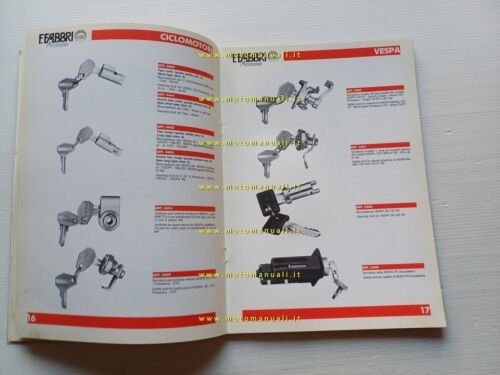 Fabbri catalogo generale accessori Vespa Ciao ciclomotori moto 1988 originale