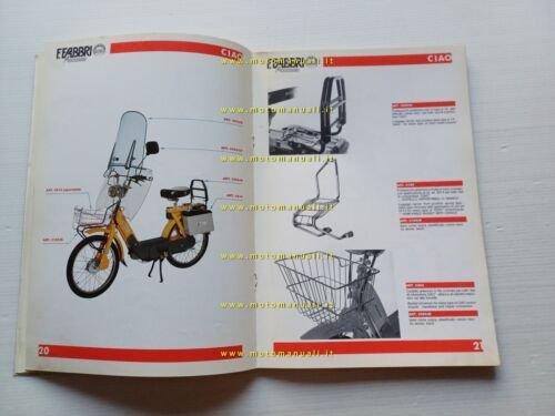 Fabbri catalogo generale accessori Vespa Ciao ciclomotori moto 1988 originale