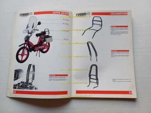 Fabbri catalogo generale accessori Vespa Ciao ciclomotori moto 1988 originale