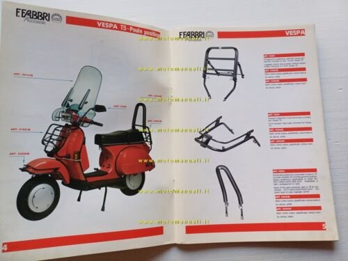 Fabbri catalogo generale accessori Vespa Ciao ciclomotori moto 1988 originale