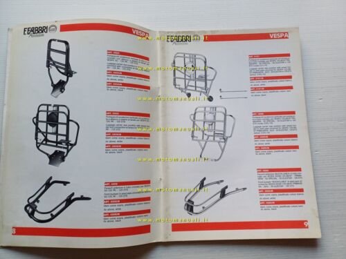 Fabbri catalogo generale accessori Vespa Ciao ciclomotori moto 1988 originale