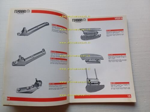 Fabbri catalogo generale accessori Vespa Ciao ciclomotori moto 1988 originale
