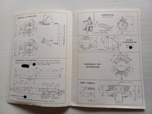 Fantic 50 Diablo Cross TX 104 1971 Facsimile originale scheda …