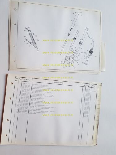 Fantic 50 Gran Turismo Four 1979 catalogo ricambi TELAIO originale