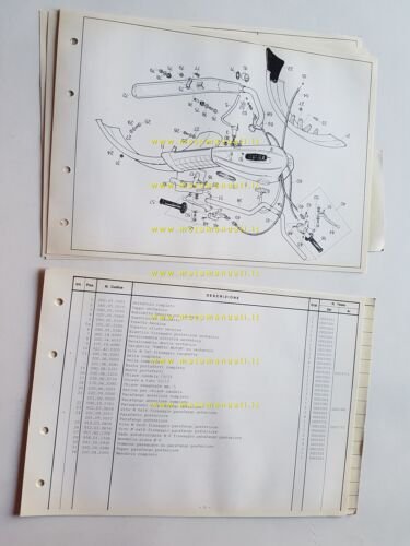 Fantic 50 Gran Turismo Four 1979 catalogo ricambi TELAIO originale