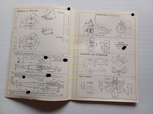 Fantic 50 Super Rocket TX 108 1971 Facsimile originale scheda …