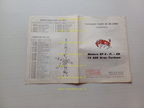 Fantic 50 TX 200 Gran Turismo catalogo ricambi MOTORE SP4 …