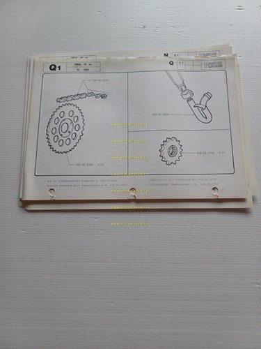 Fantic 75 Trial 1980-81 catalogo ricambi originale spare parts catalogue