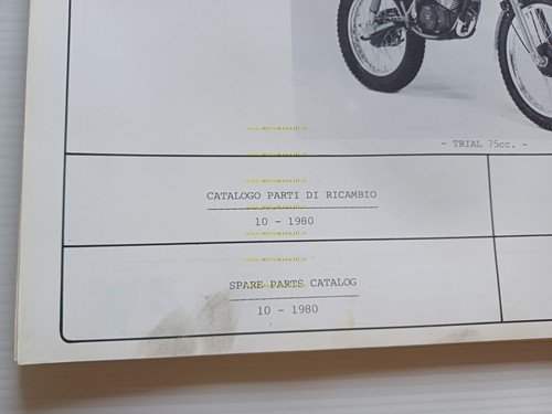Fantic 75 Trial 1980-81 catalogo ricambi originale spare parts catalogue