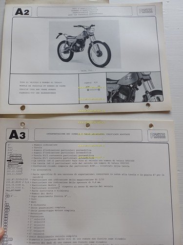Fantic 75 Trial 1980-81 catalogo ricambi originale spare parts catalogue